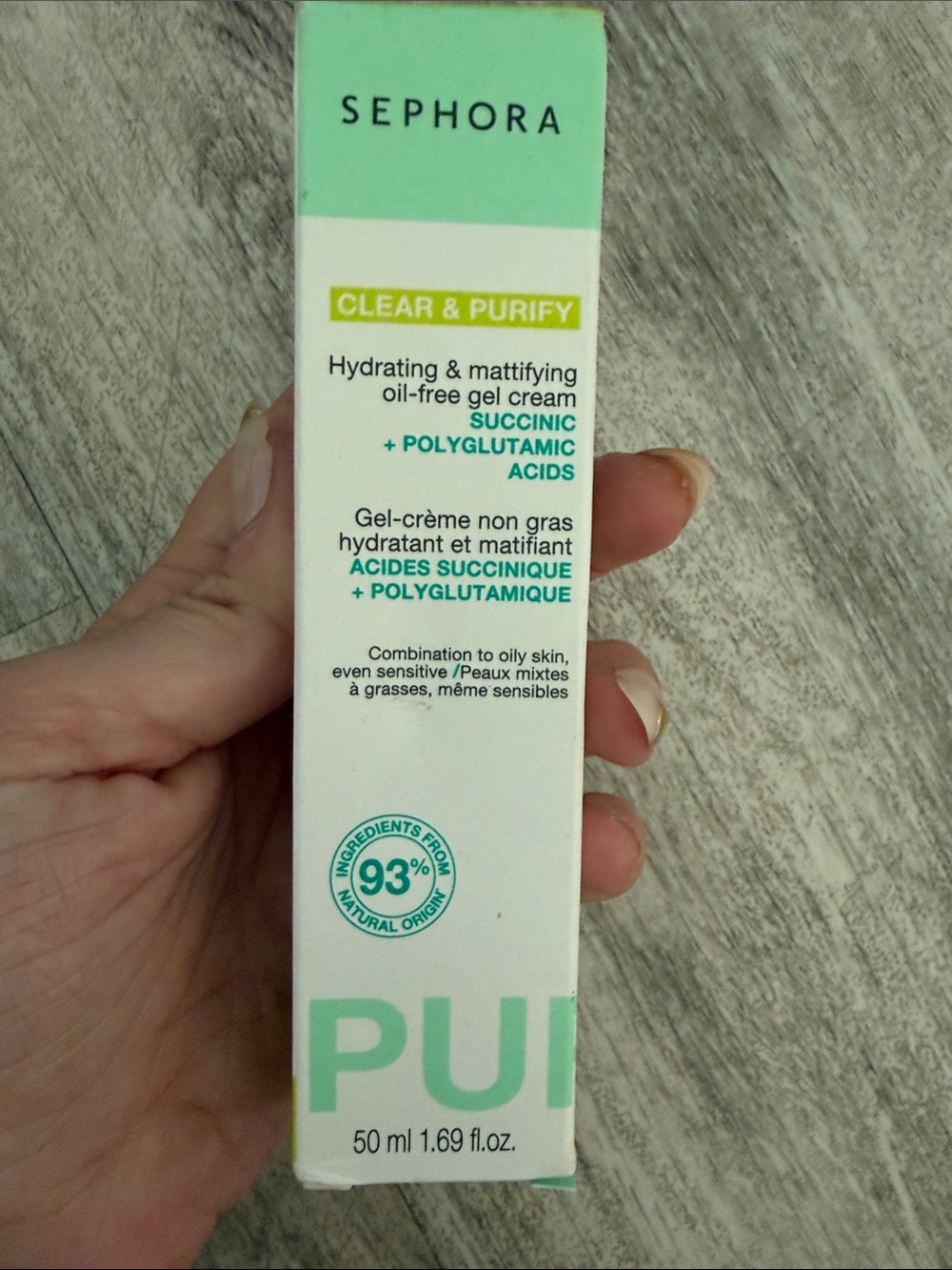 Sephora Mint Green & White Hydrating Mattifying Gel Cream